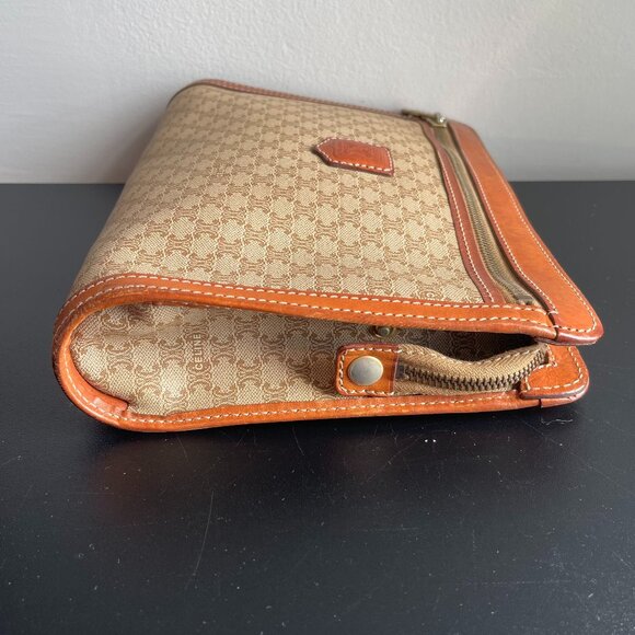 CELINE Vintage Macadam Clutch/Second Bag w/ Strap - Preowned - Picture 4 of 15